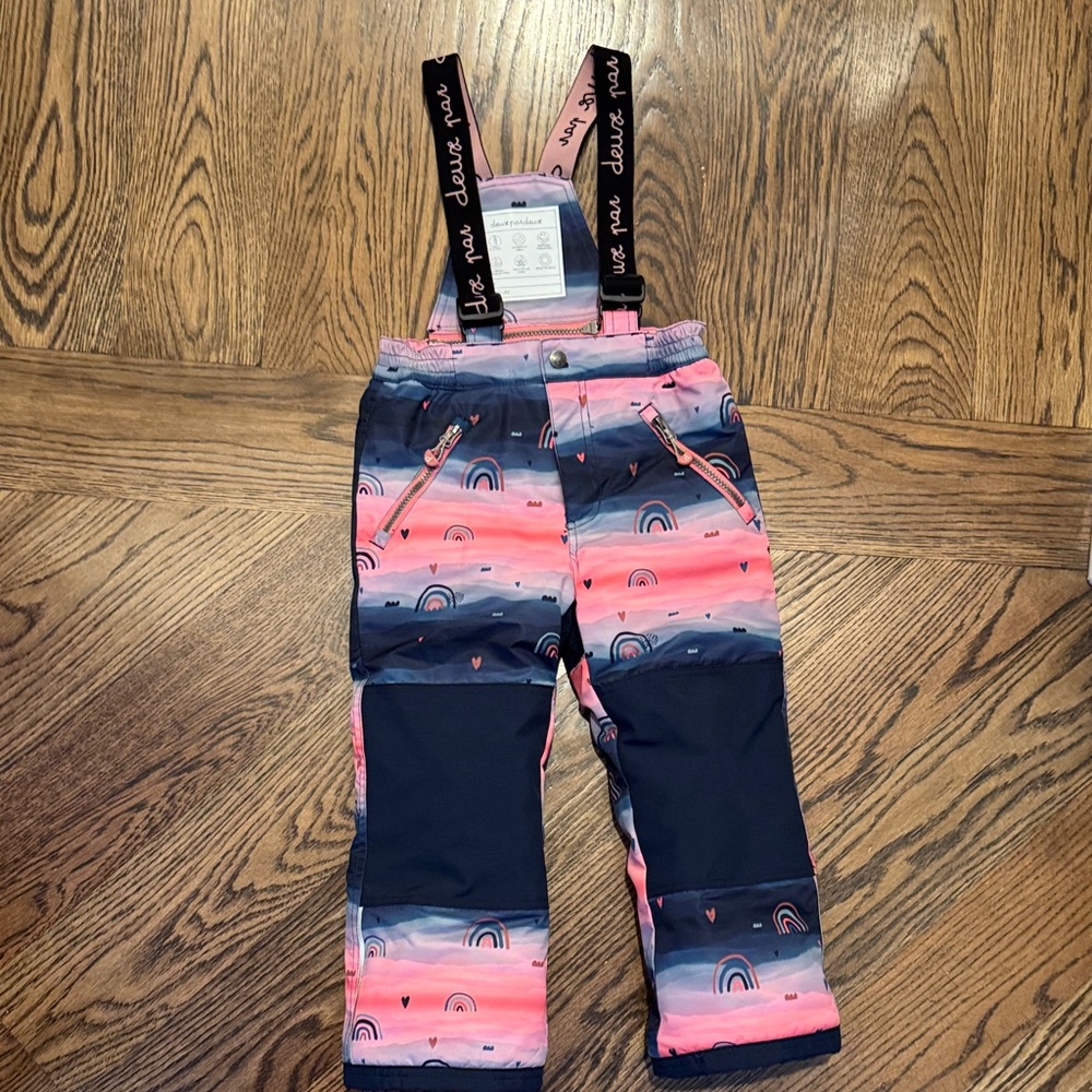 Kids Rainbow Patterned Snow Pants